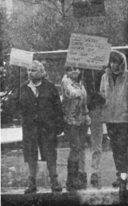 March for Peace, Detroit, Nov. 5, 1966: Angry-looking group of young people--They don't like Wayne University
