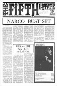 Cover image, Issue 20, December 15-31, 1966, features page-one stories: Narco Bust Set; RFK or LBJ: New Left or Left Out